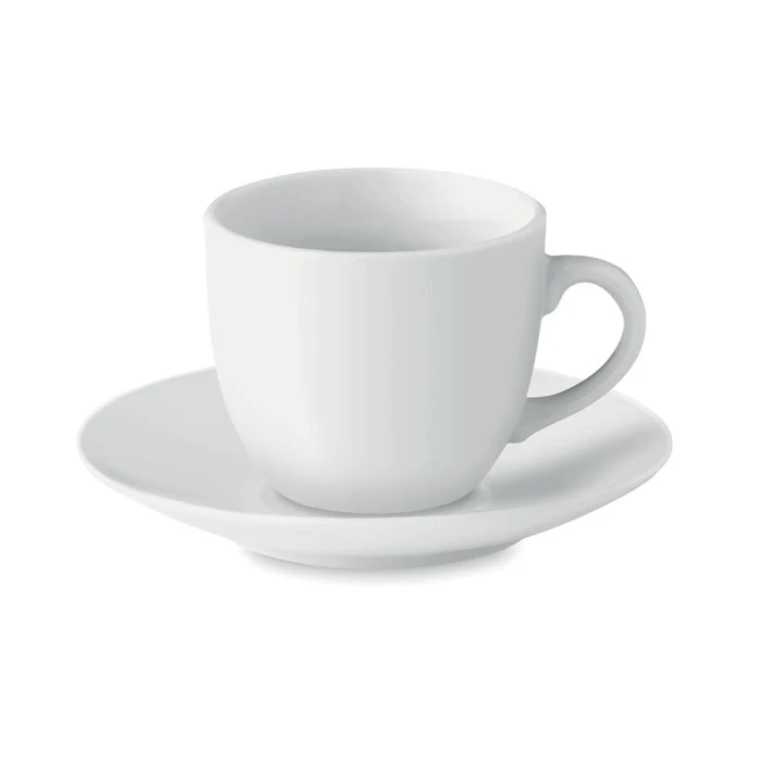 Set de Taza y Plato para Café Sostenible de Cerámica Espresso