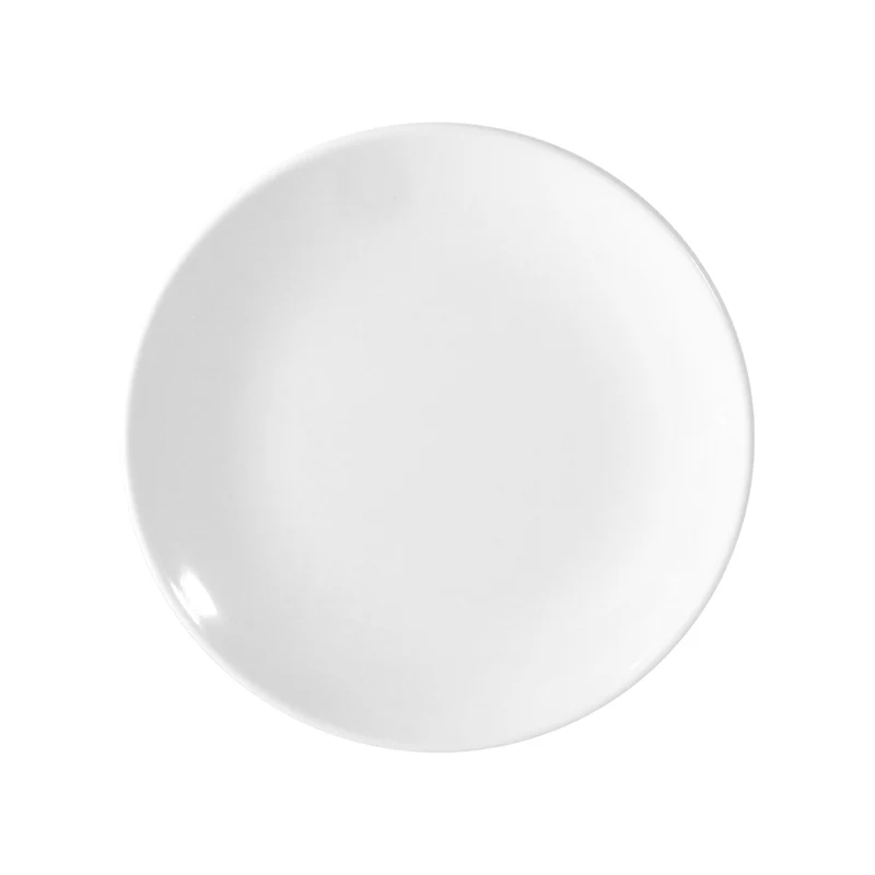 Linea Melamina BLANCA Cup Plato Trinche Redondo de 10.5"/26.6 cm