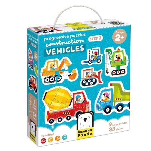 Puzzle Progressivo Banana Panda– Constrói Veículos