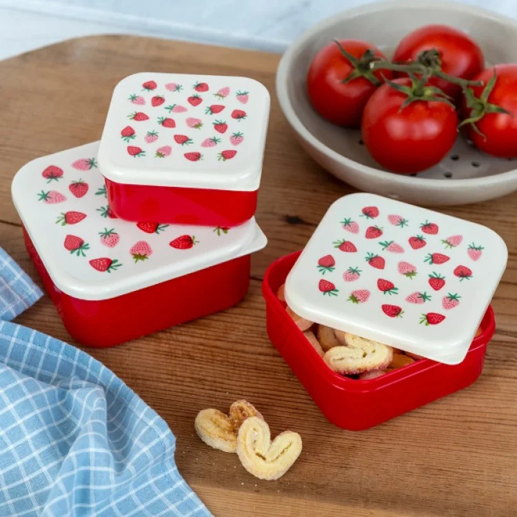 Caixas de snacks - conj 3 Little Strawberry