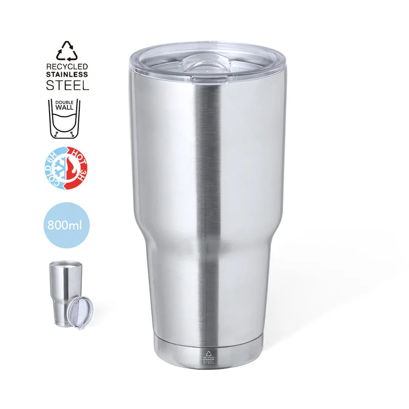 Vaso Térmico Ecológico Inox Reciclado Atinger 800 ml