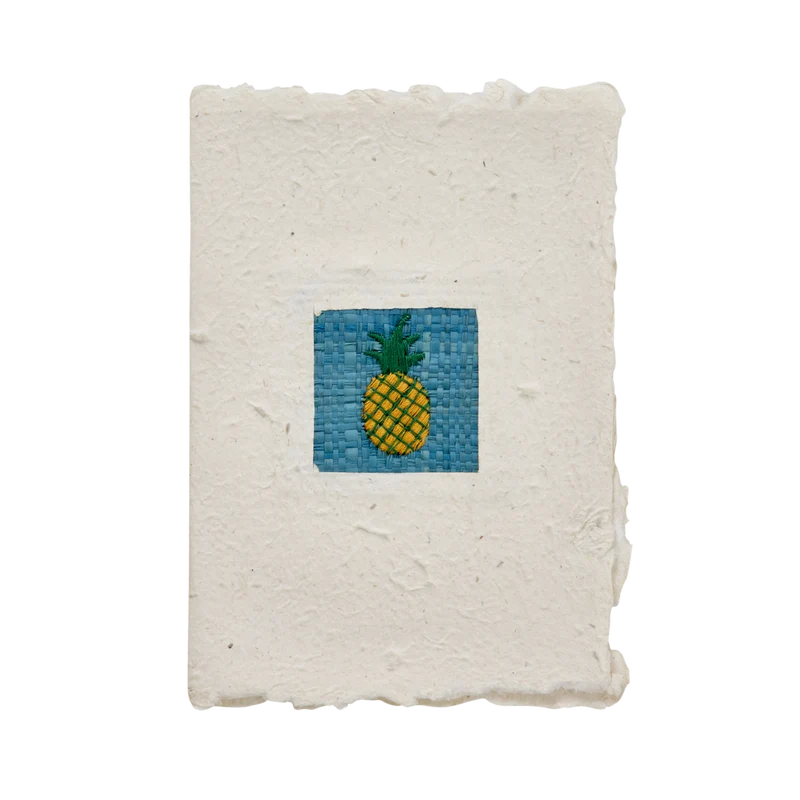 A5 Papir Kort med Kuvert - Orange - Pineapple