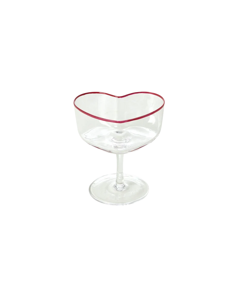 Hjerte Glas Champagne Coupe
