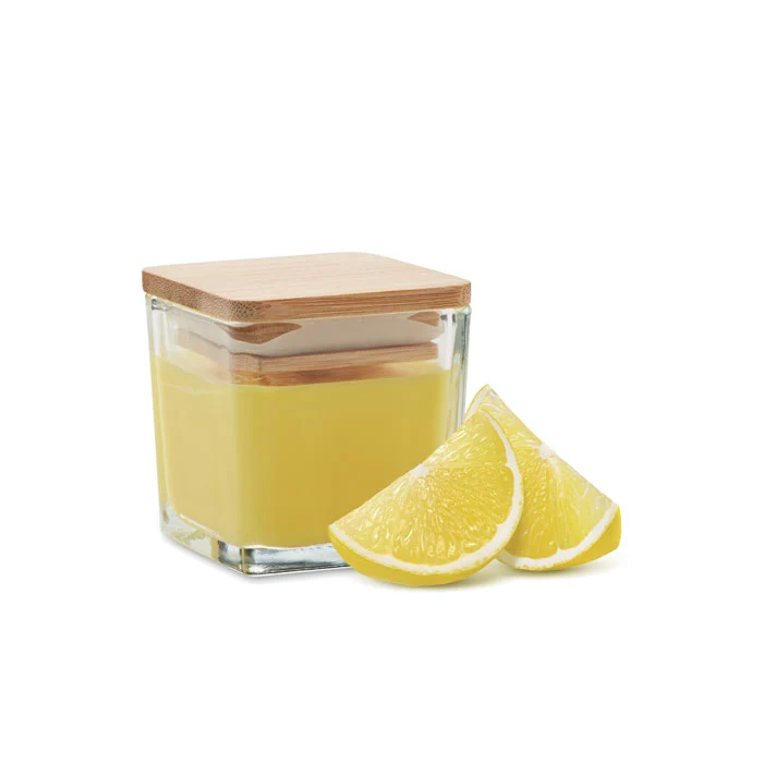 Vela Aromática Sostenible Vegetal con Bambú Pila