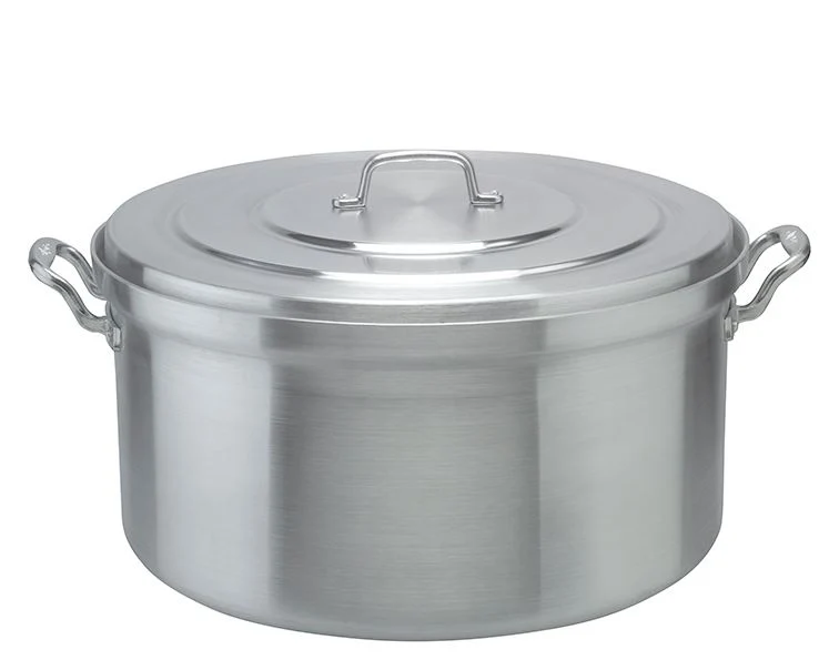 Media olla con Tapa 4 mm Aluminio NSF 40 Lt Alpro