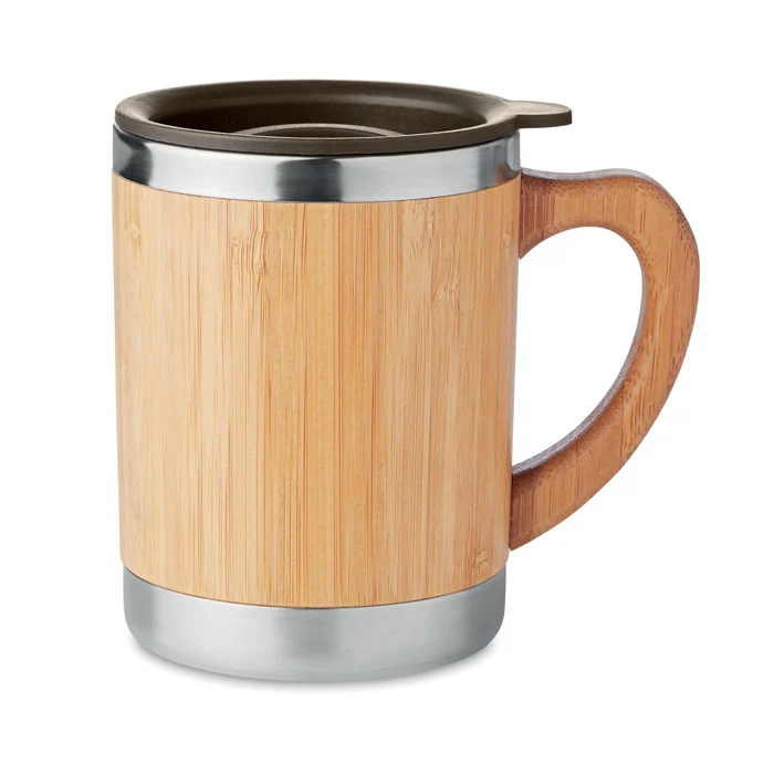 Taza Sostenible Acero Inox y Bambú Mokka 300 ml