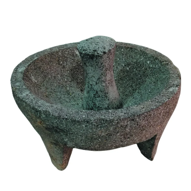 Molcajete Tradicional de Piedra Volcanica Artesanal 10" OZNOX