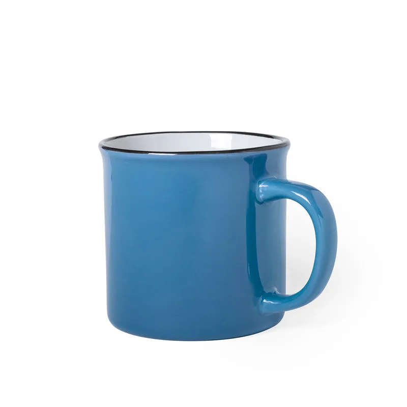 Sinor — Caneca Cerâmica 300ml + Colher Integrada | 5 Cores