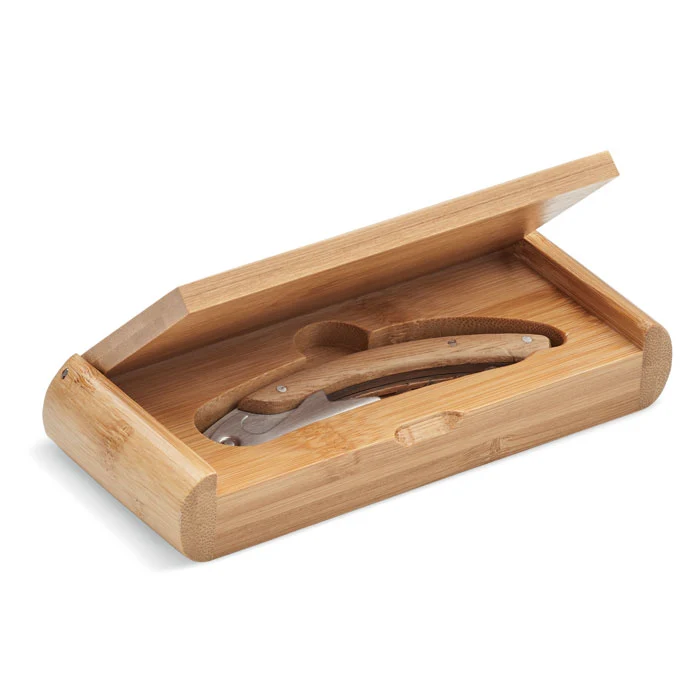 Abridor de Vino Ecológico Inox y Bambú Sono