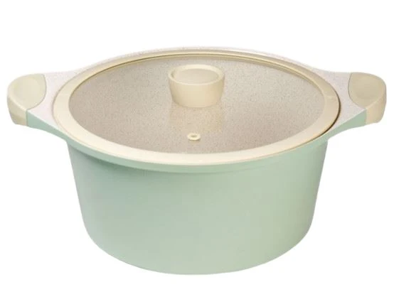 Olla verde 24 c/tapa cristal 5.4 Coquette ALPRO