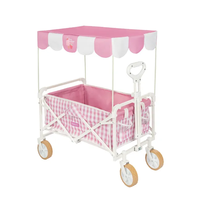 Carrinho Dobrável Infantil Com Guarda-Sol e Rodas