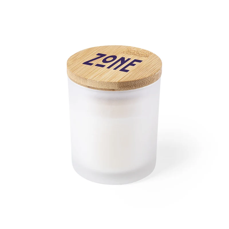 Vela Aromática en Recipiente de Cristal y Tapa de Bambú Trivak