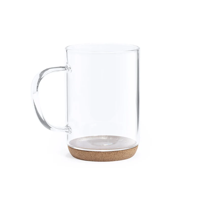 Taza Ecológica de Cristal con Base de Corcho Hindras 450 ml