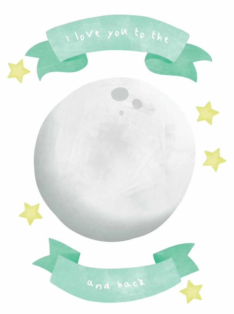 Wallsticker - Love you to the moon and back