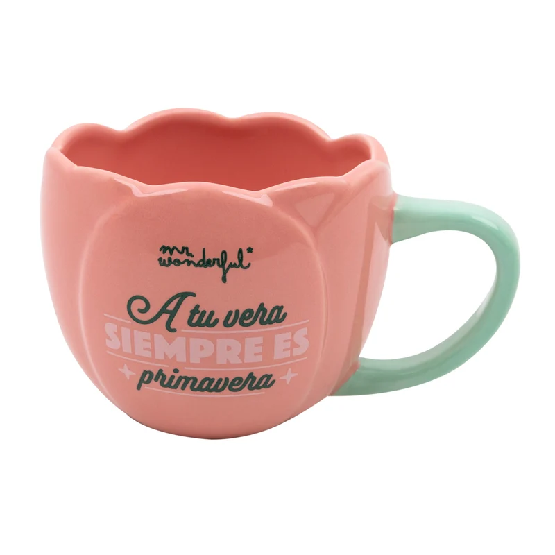 Taza 3D Rosa - A tu vera, siempre es primavera