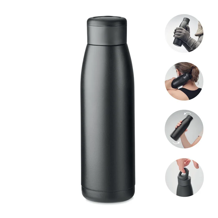 Botella Sostenible Acero Inox Reciclado con Sistema de Calentamiento Calefrío 400 ml