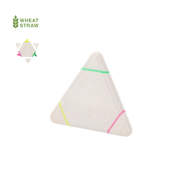 Marcador Fluorescente Triangular Caña de Trigo Mocar