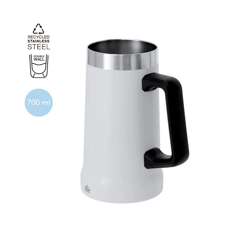 Jarra Acero Inox Reciclado Doble Pared Glinox 700 ml
