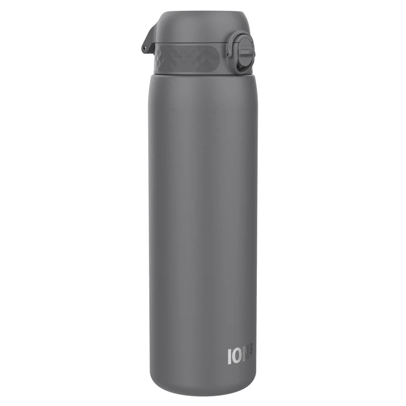 Leak Proof 1 Litre Water Bottle, Stainless Steel, Grey, 1L