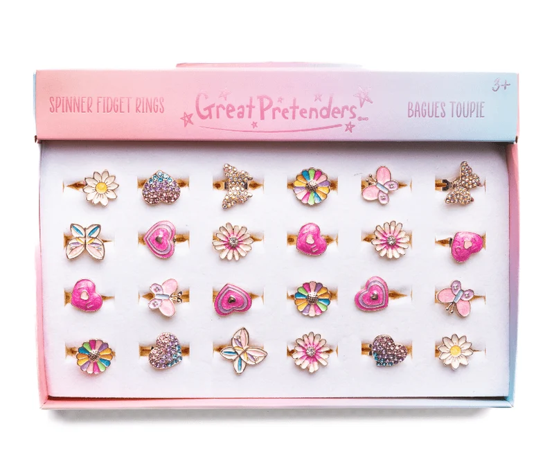 Anillo Giratorio para Niñas - Anillo Spinner con Diseños Divertidos - Great Pretenders