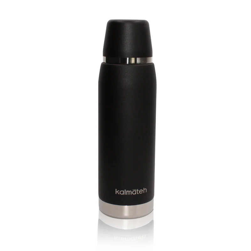 Termo deportivo negro mate de 760 ml