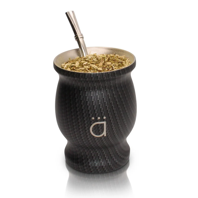 Mate tradicional Galactic Black de 8,6oz con bombilla