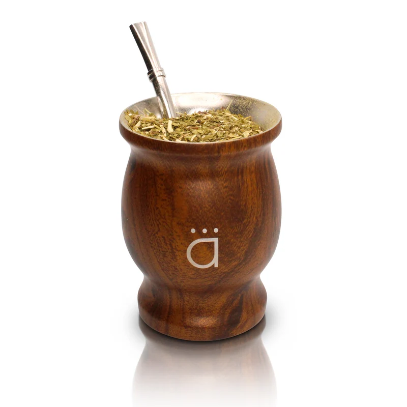 Mate tradicional de madera de 8,6 ml con bombilla