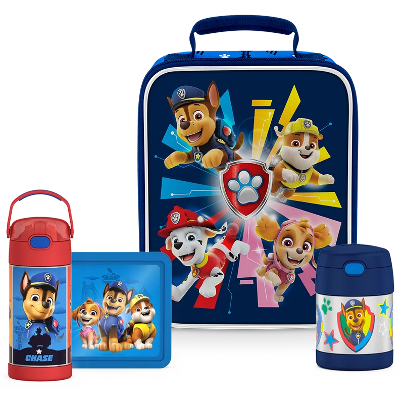 Paw Patrol Bundle - Soft Lunch Box, 12oz FUNtainer® Water Bottle, 10oz FUNtainer® Food Jar & Hard Ice