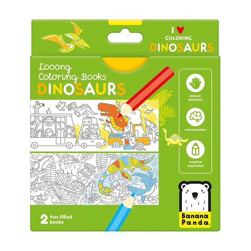 Looong Coloring Book +4anos - Eu Amo Colorir Dinossauros