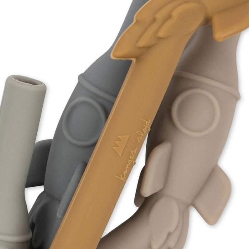 4 pack palhinhas silicone -Rocket Quarry Blue Mix