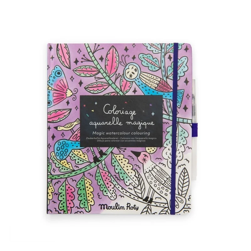 Cuaderno colorear acuarela mágica Les Comètes filantes · Moulin Roty