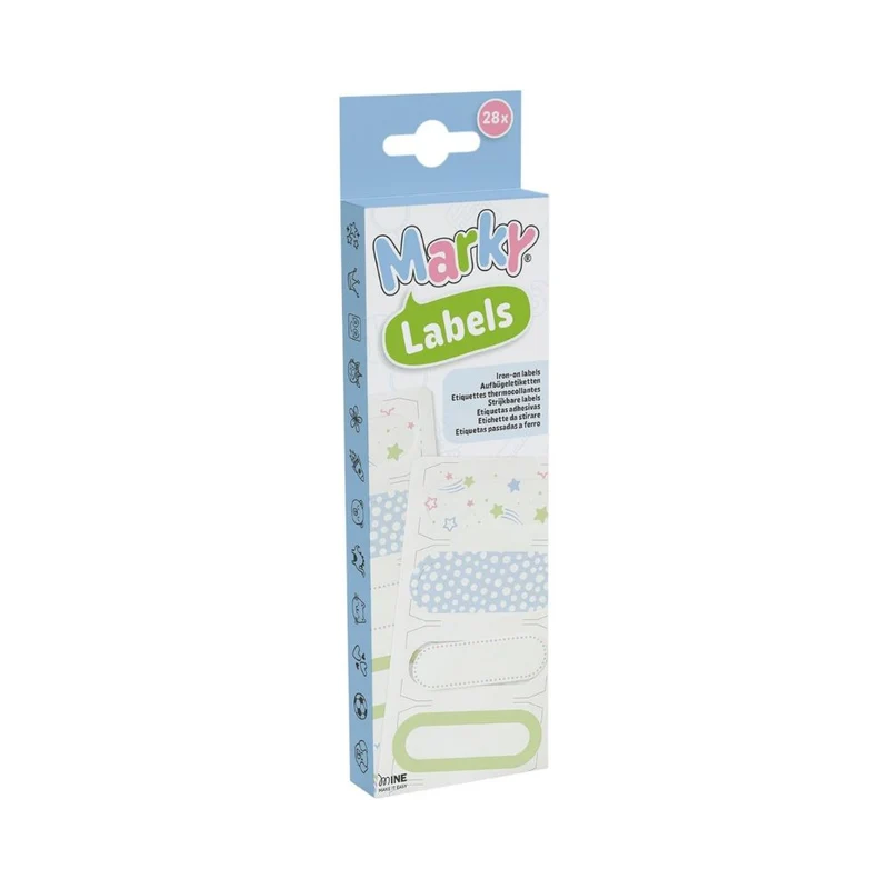 28 Etiquetas termoadhesivas cuño para ropa · Marky