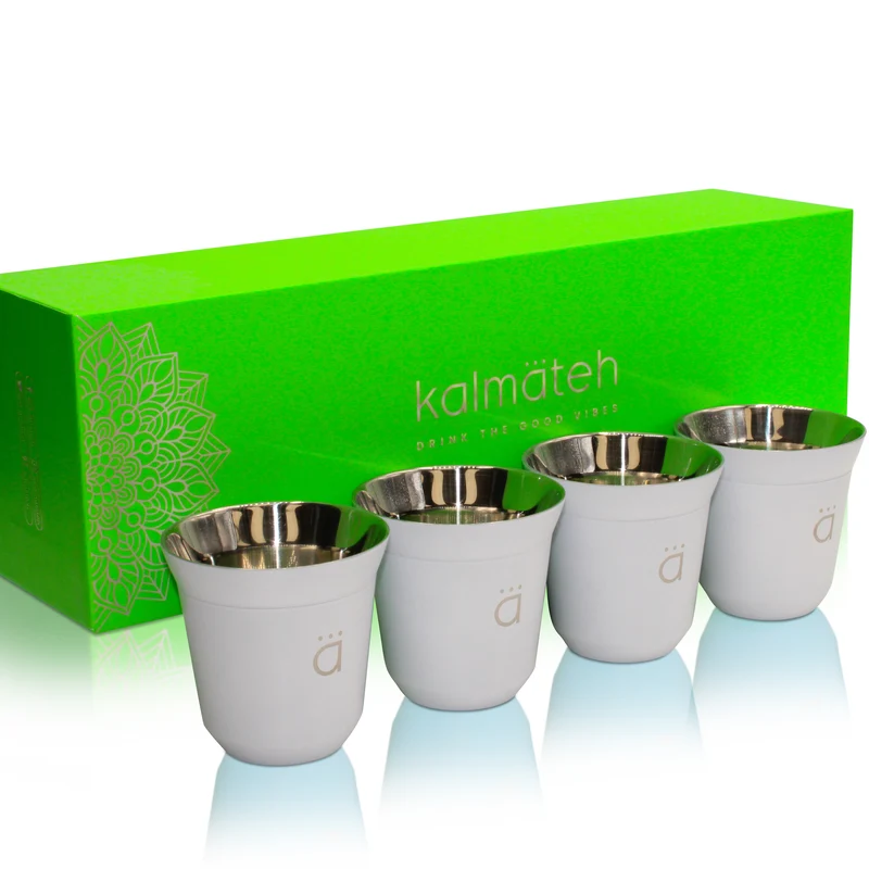 Tazas de café espresso blanco (juego de 4) - 2.7oz