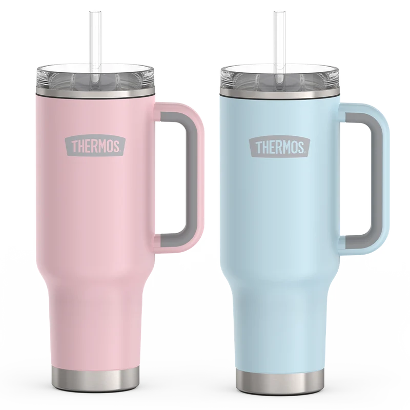 40oz Cup Holder Mug - Sunset Pink & Glacier