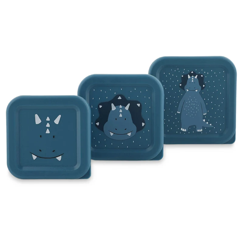 Pack 3 cajas almuerzo · Mr. Triceratops · Trixie