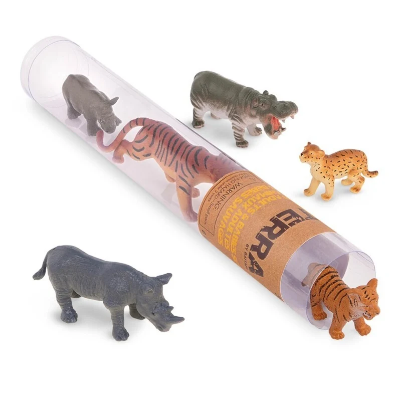 Tubo 6 animales salvajes (adultos & crías) · Terra