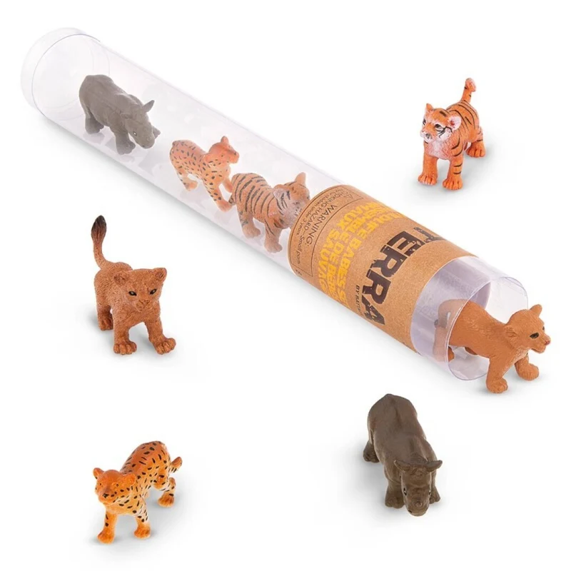Tubo 8 animales salvajes 5-7 cm · Terra