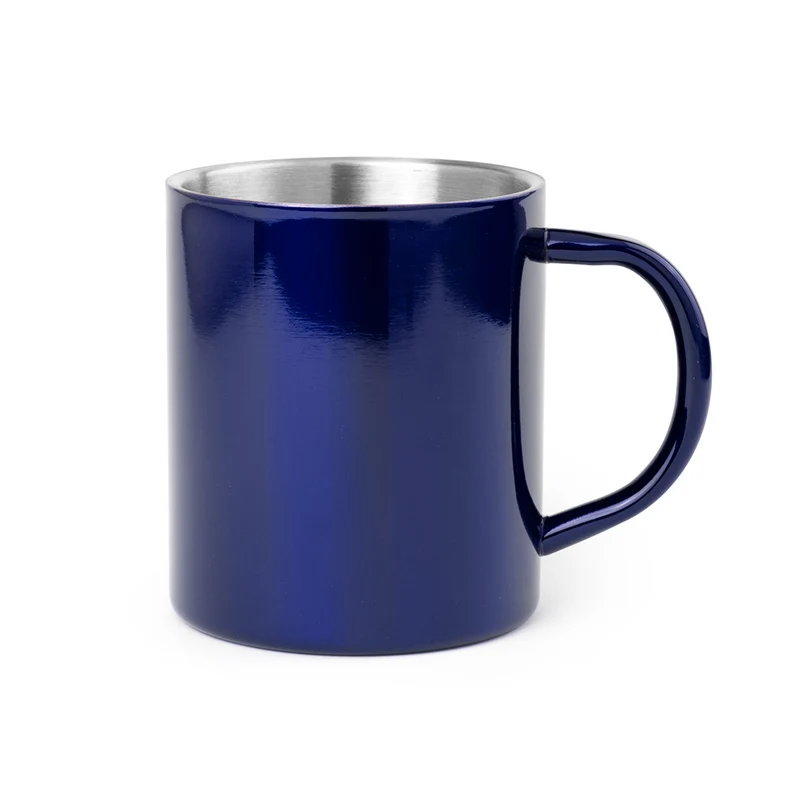 Caneca Aço Inox Yozax 280ml - Design Dois Tons Caixa Individual