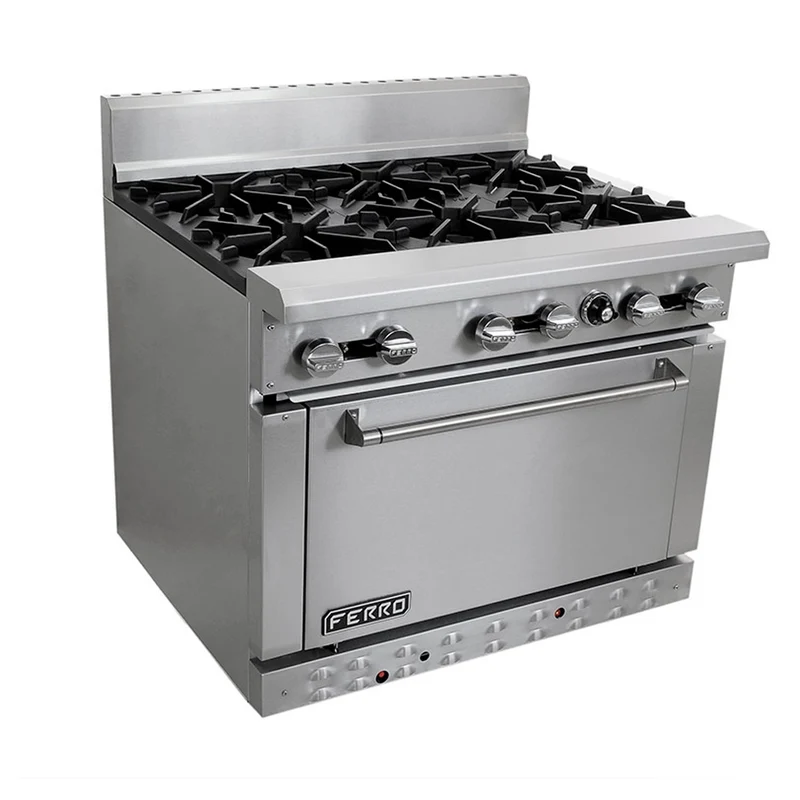 Estufa de 6 Quemadores con Horno FR-6 Linea Pesada Ferro