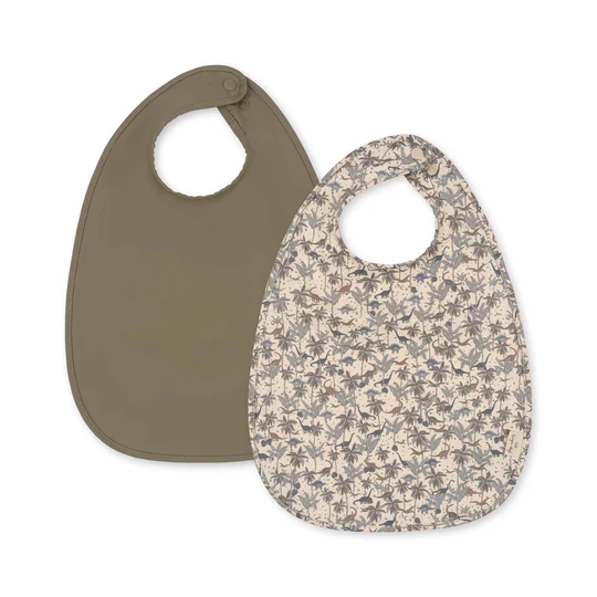 Babete dinner bib - Dino Blue / Overland trek