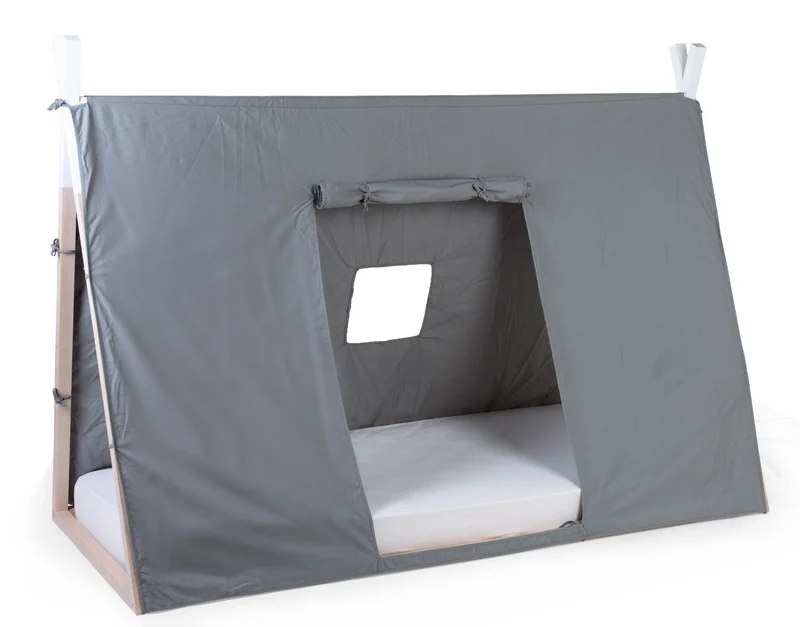 Cama tipi com cobertura cinzenta (fácil de remover) - 90x200 cm