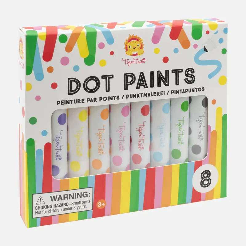 Conjunto de 8 canetas - dots paints