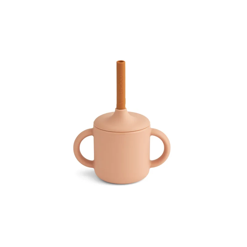 Cameron Sippy Cup - copo mostarda/rosa