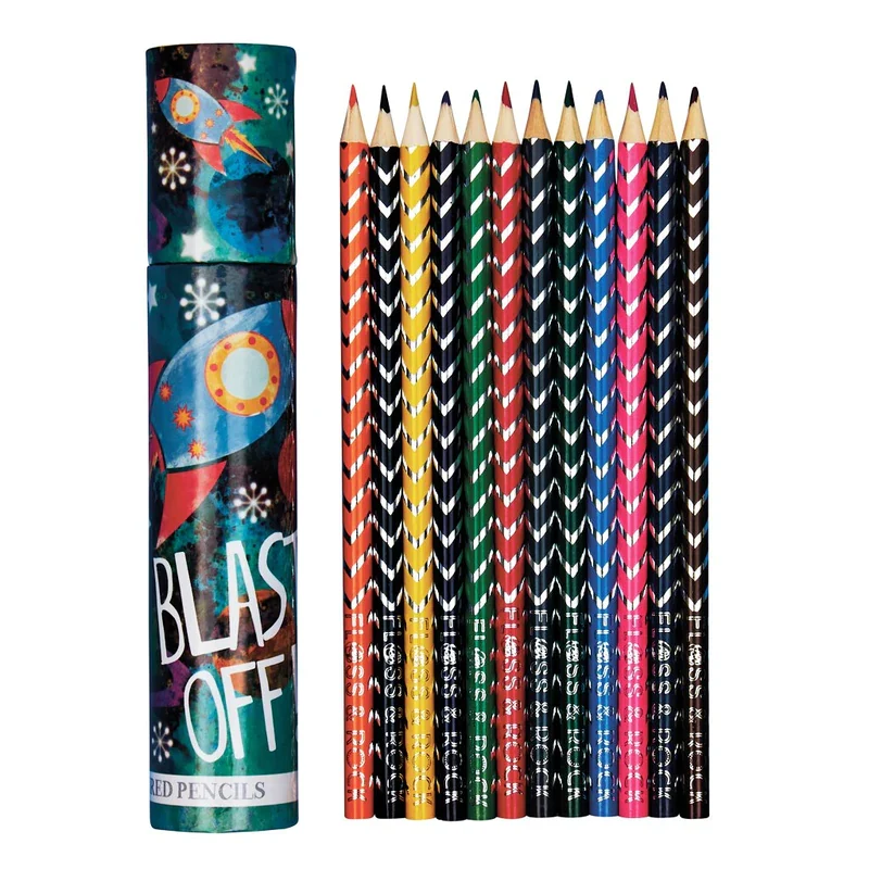 Tubo 12 Lápis de Colorir - Foguetão