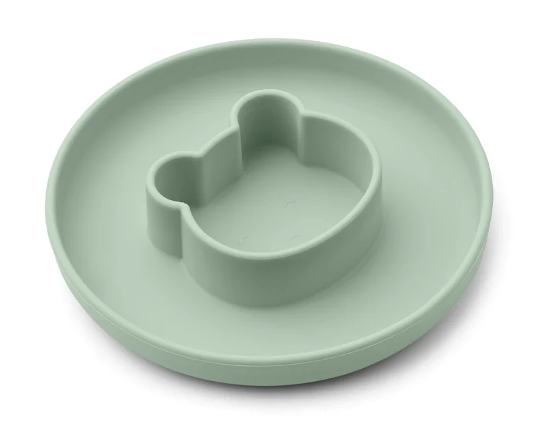 Prato silicone com divisória Gordon - urso menta