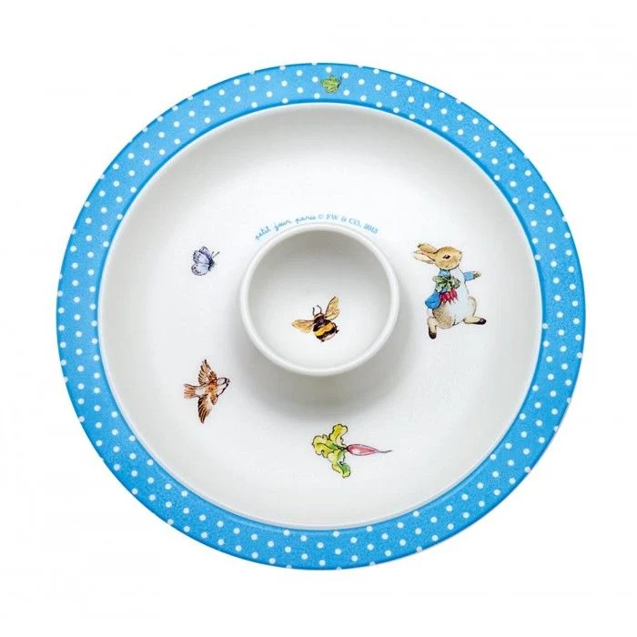 Prato com Taça-Ovo Peter Rabbit - Azul