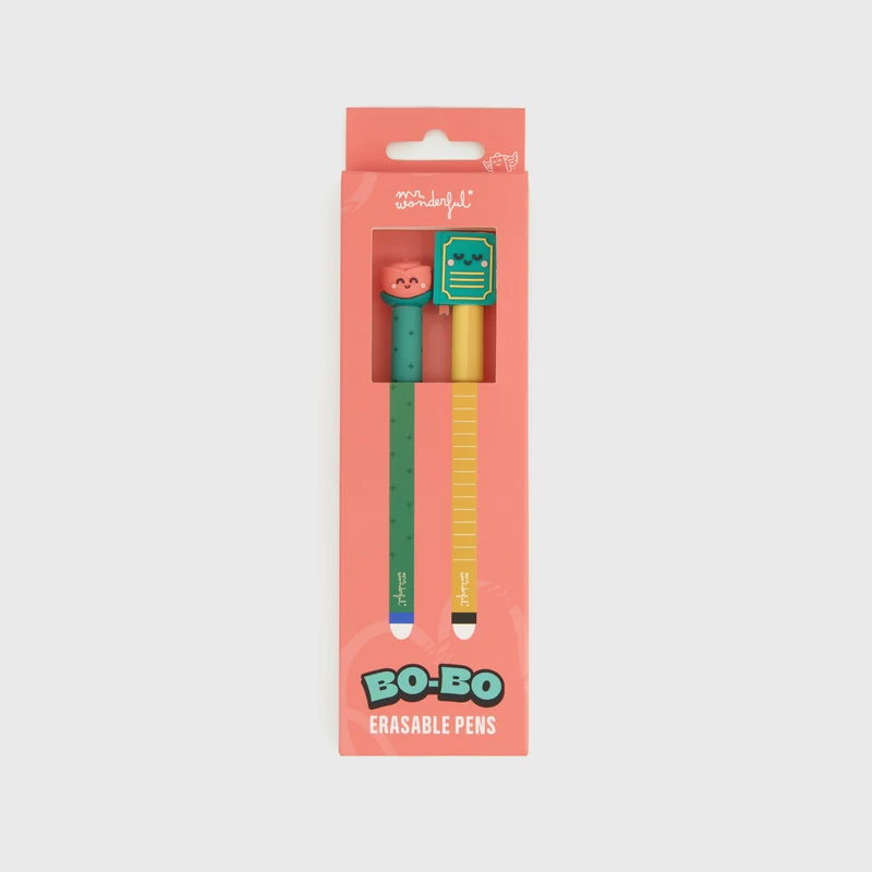 Set of 2 erasable pens for writing memorable stories