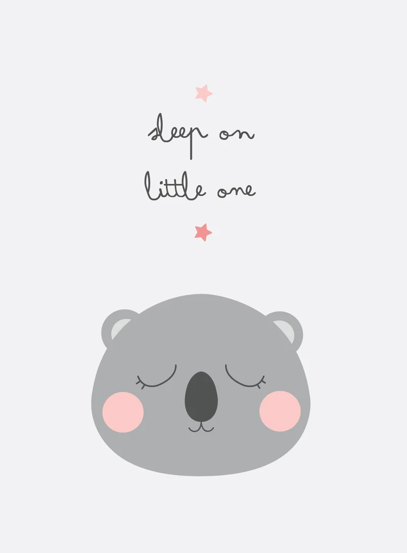 Ilustração A3 Koala Rosa