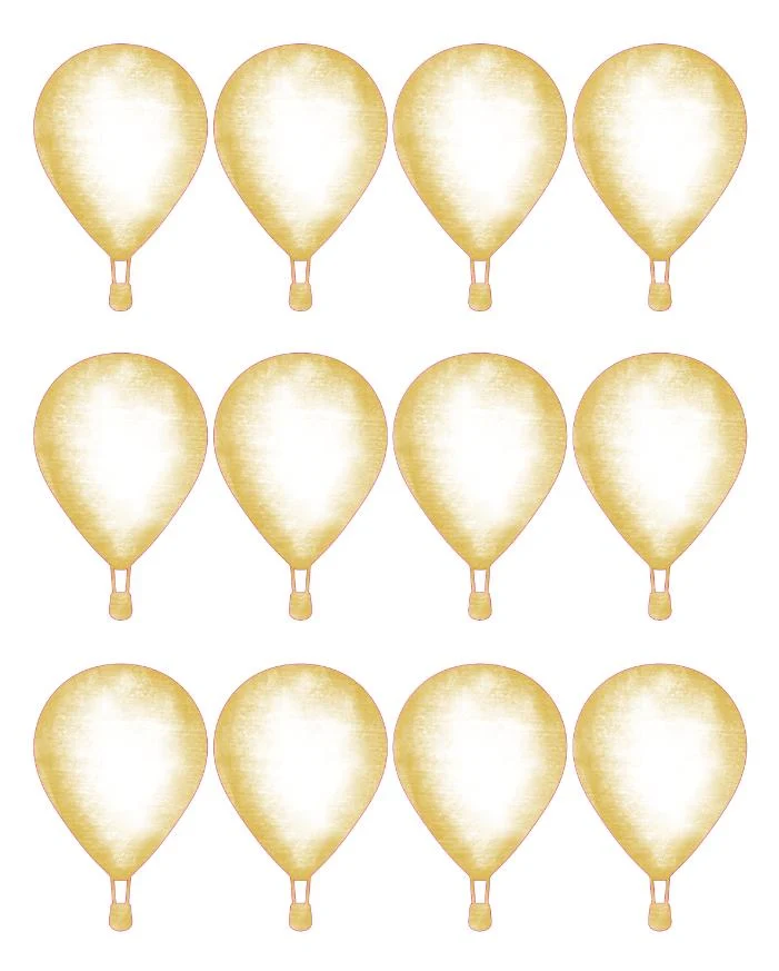 Wallstickers Golden Balões de ar - coleção grafite