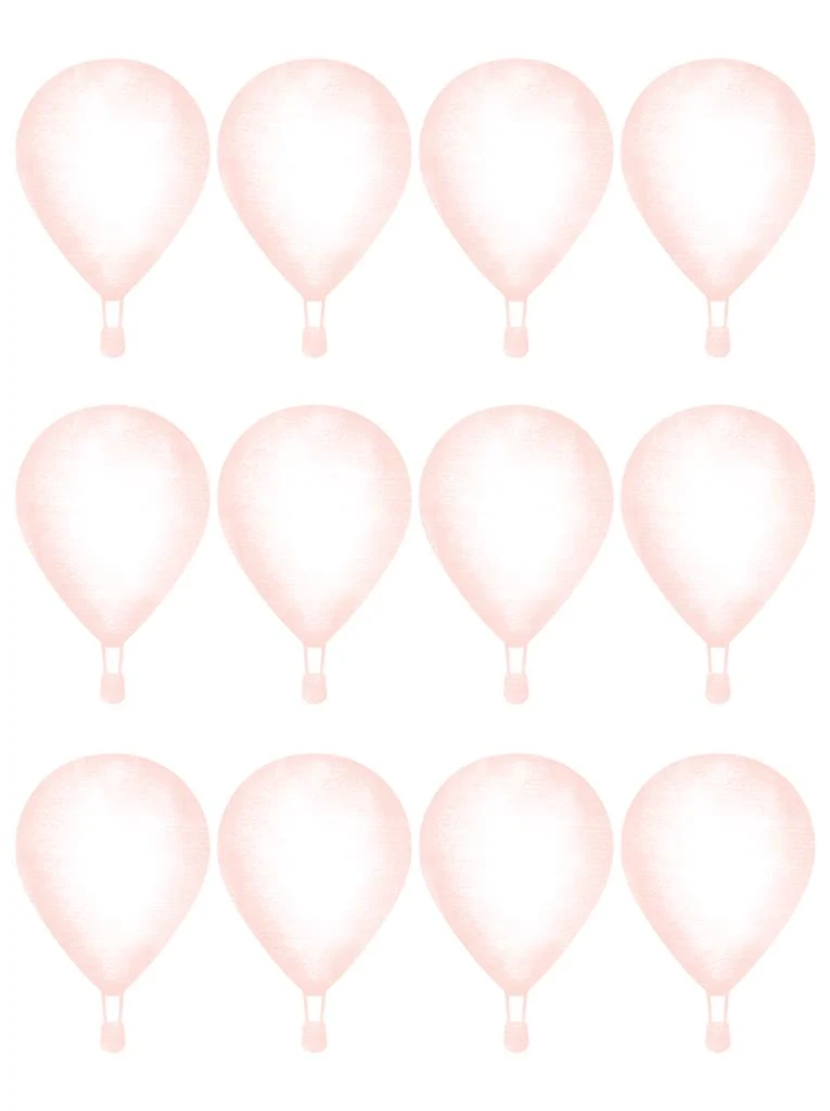 Wallstickers rosa balões de ar - coleção grafite